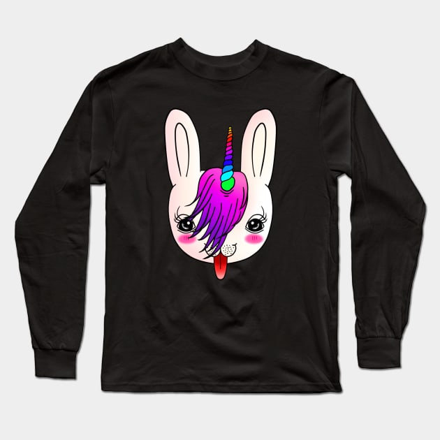 cute unicorn Pastel gift for women,unicorn lover ,fantasy Long Sleeve T-Shirt by fall in love on_ink